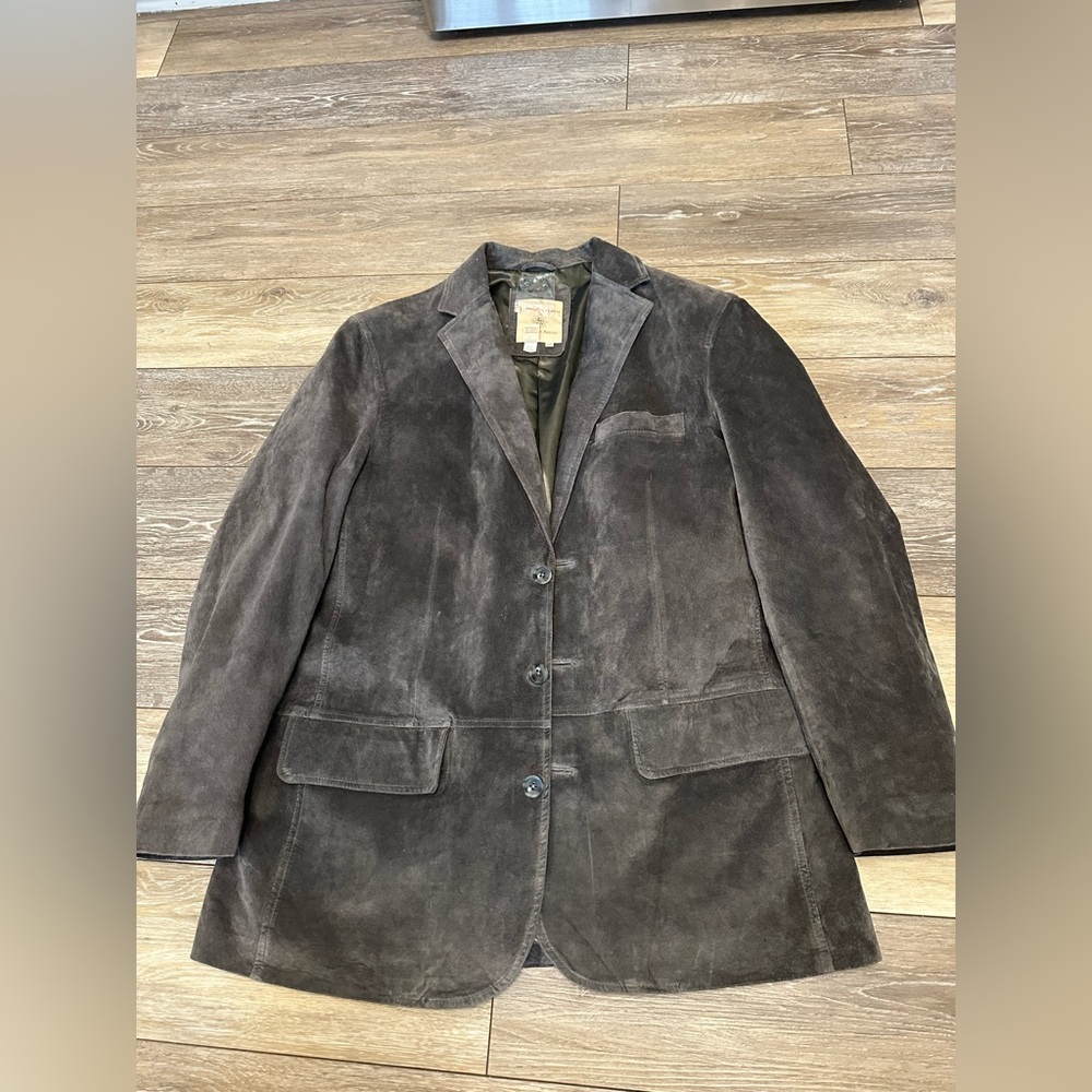 The Territory Ahead Leather Grey Blazer